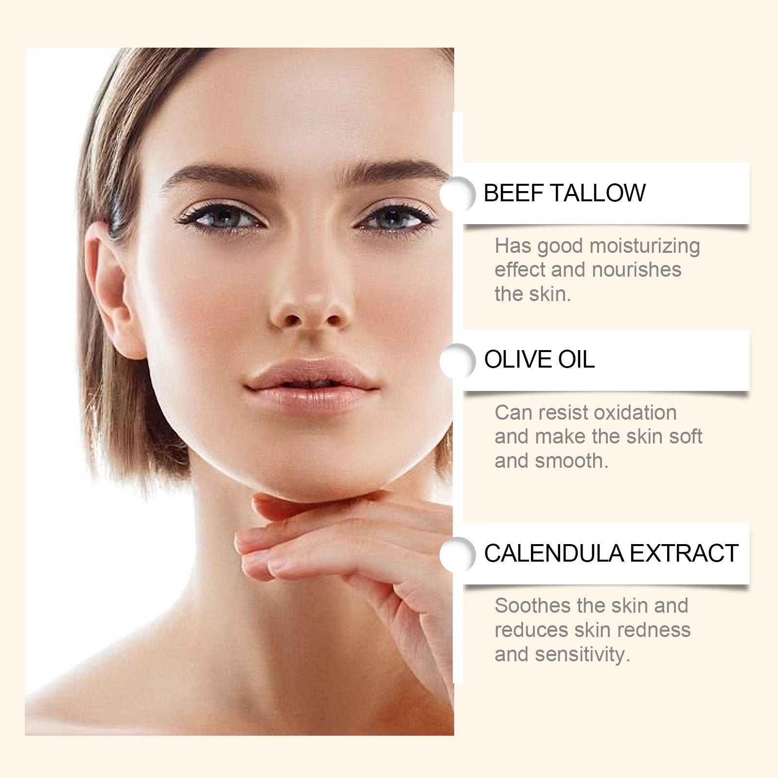 ​Crème Visage & Corps au Suif de Bœuf – Nutrition Intense, Éclat & Anti-Rides
