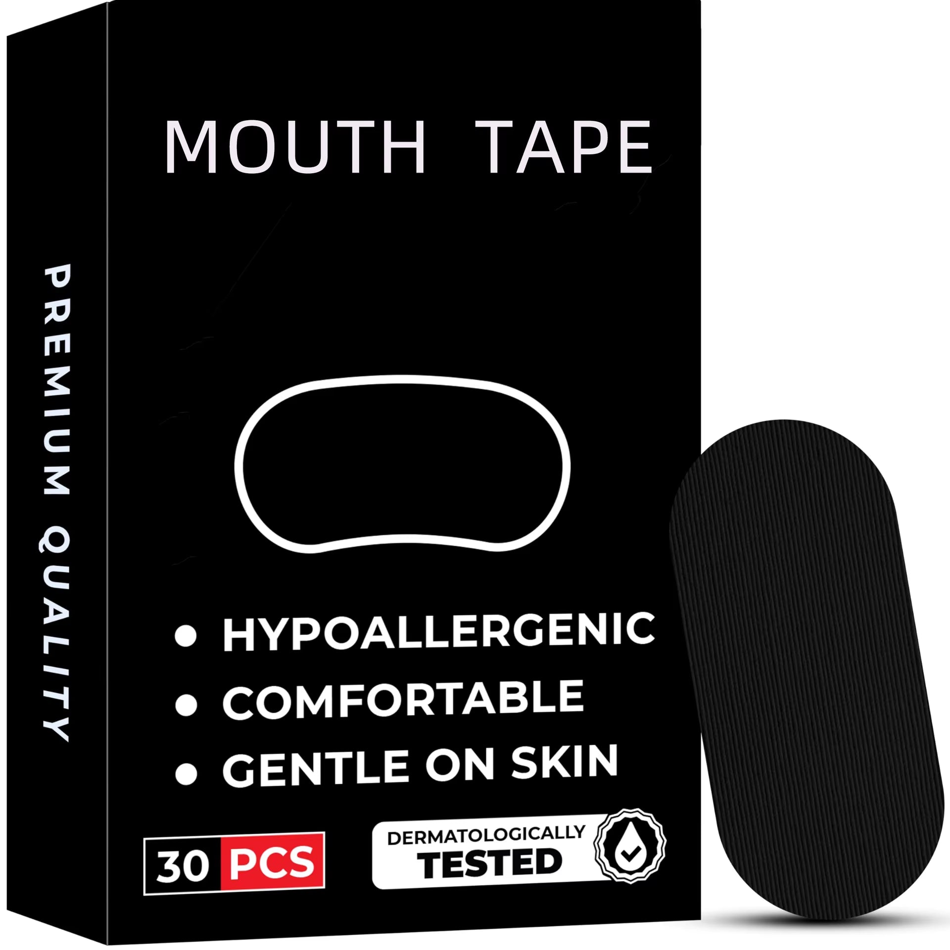 Bandes adhésives hypoallergiques pour la bouche pour le sommeil – Anti-ronflement, favorisent une meilleure respiration – Qualité médicale pour améliorer le sommeil et réduire les ronflement