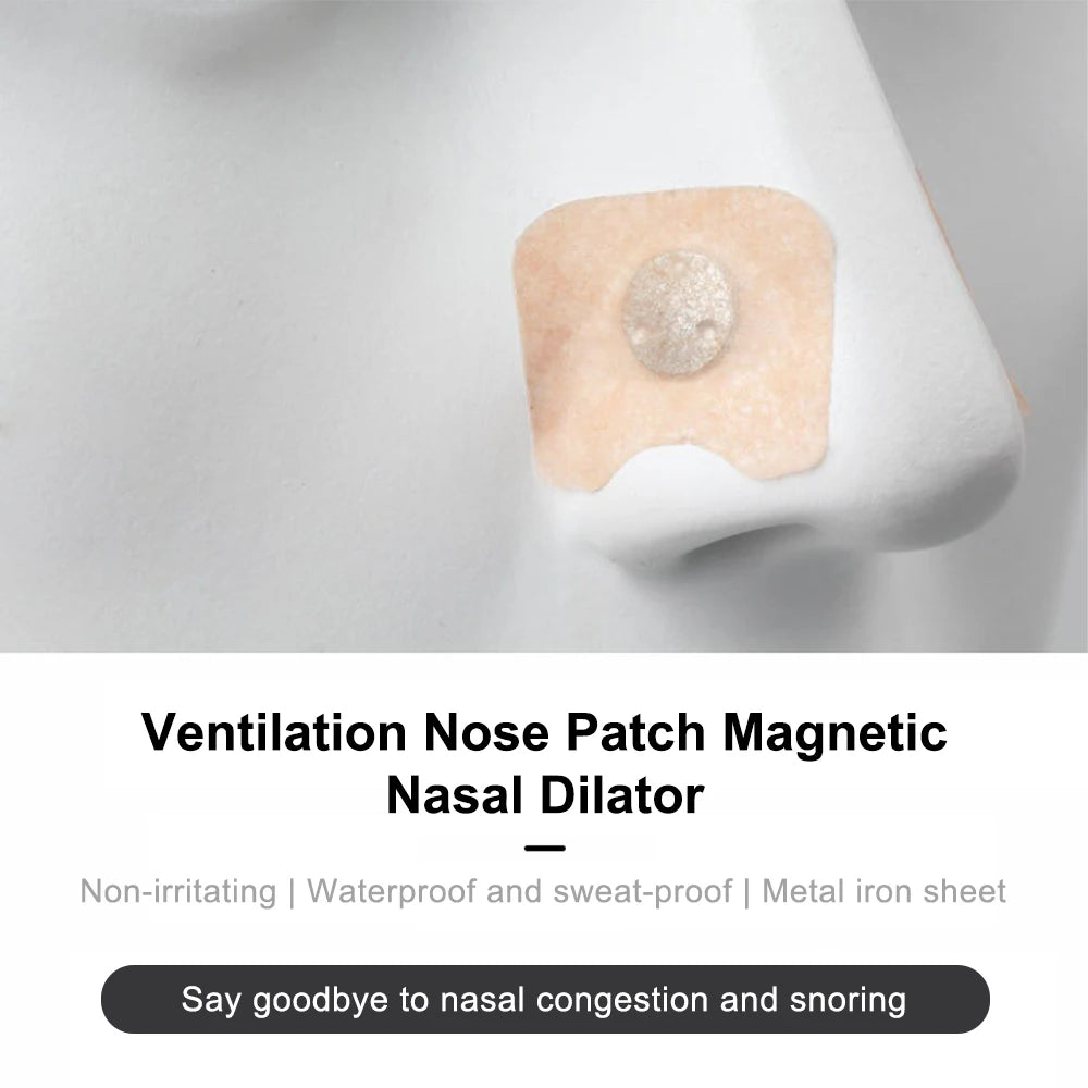 30/50/100/200 pièces – Patchs nasaux avec aimant – Bandes nasales magnétiques à effet ventouse pour améliorer la respiration, la qualité du sommeil et réduire les ronflements.