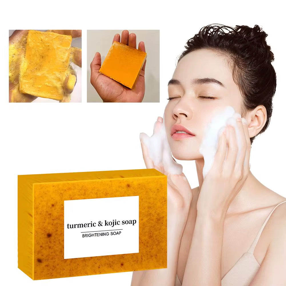 Savon artisanal au curcuma au citron et kojique
