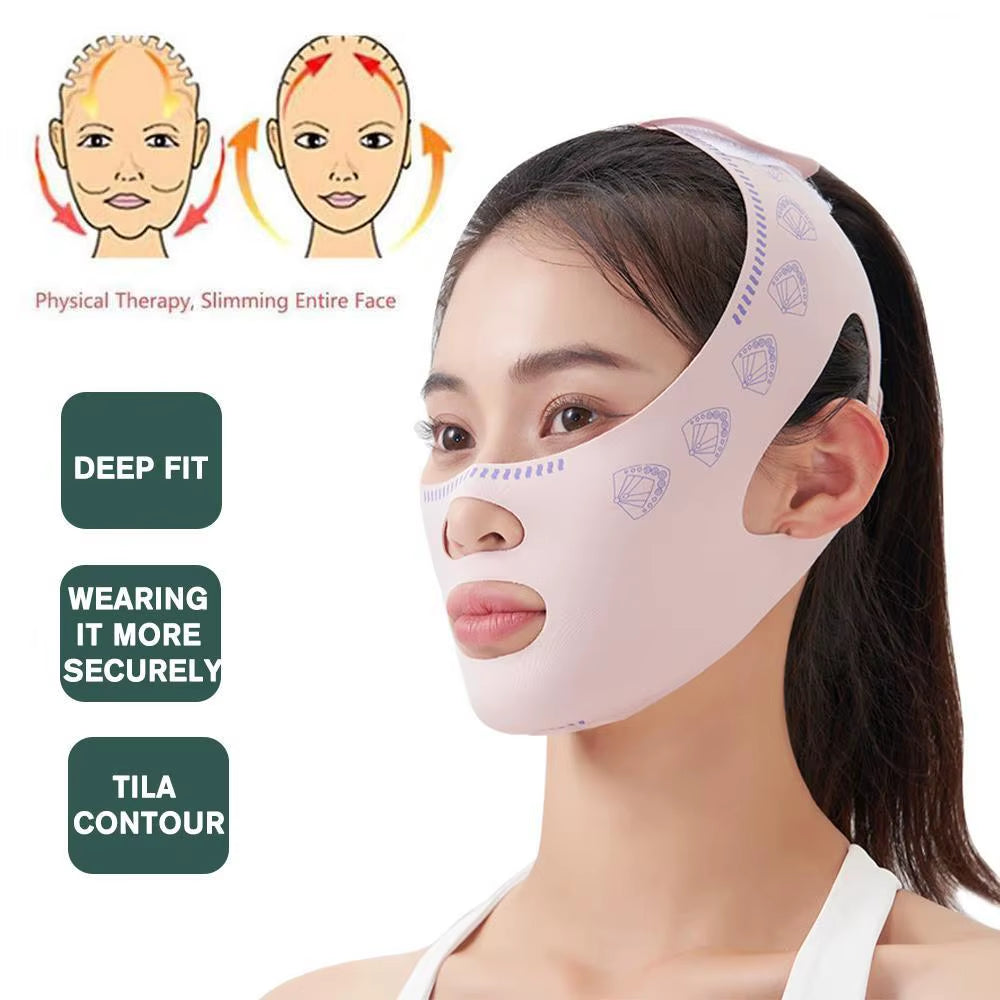 Bande de Raffermissement Menton & Joues – Masque V-Lift pour Visage