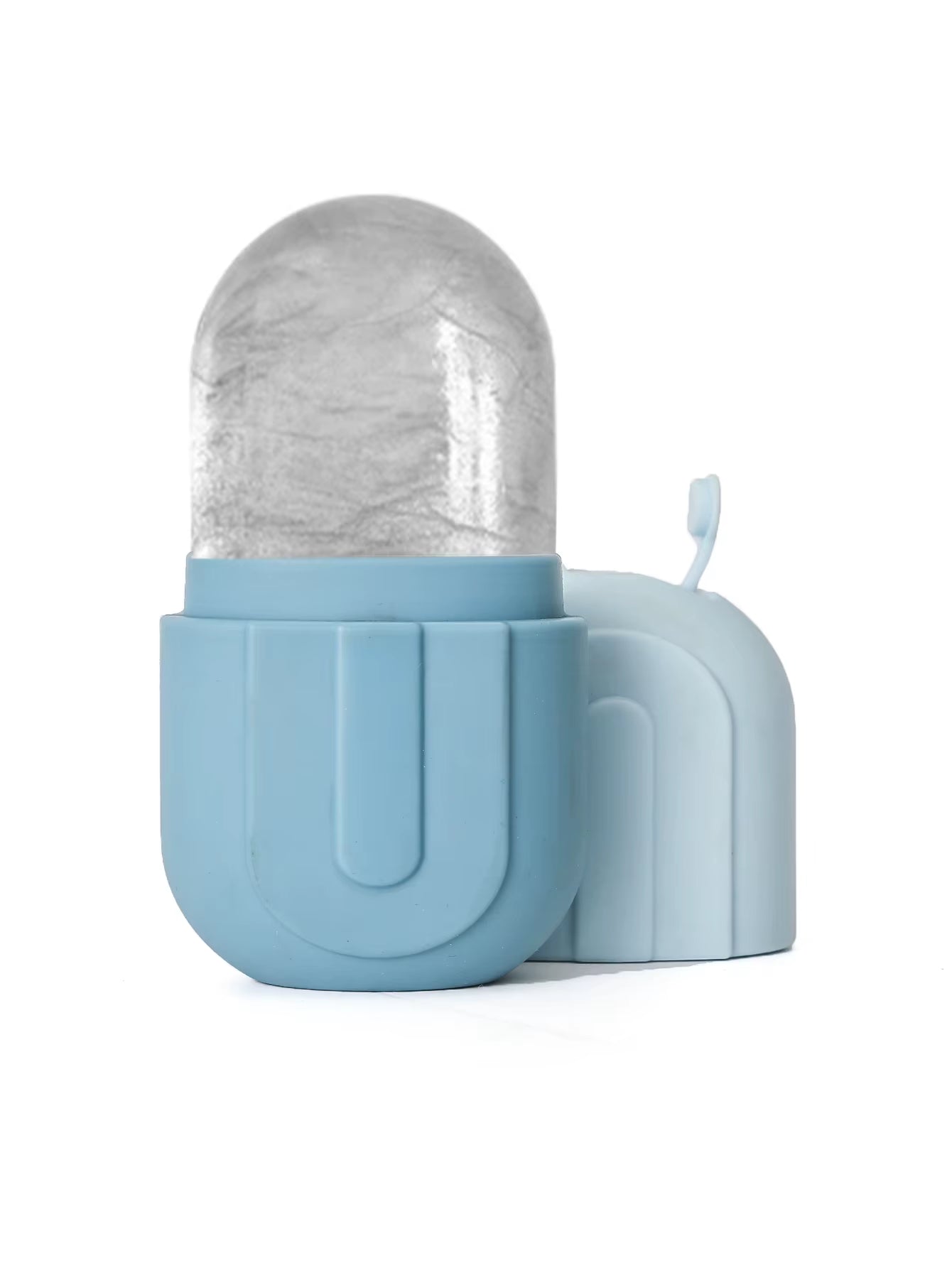 Rouleau glacé pour le visage et les yeux – Massueur facial pour les soins de la peau – Moule à glace en silicone réutilisable pour une peau fraîche et tonifiée.